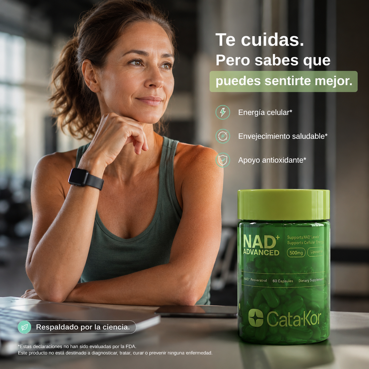 Cata-Kor NAD+ 500mg: Suplemento energético y rejuvenecedor