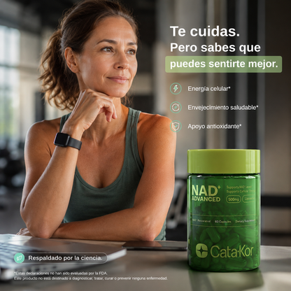 Cata-Kor NAD+ 500mg: Suplemento energético y rejuvenecedor