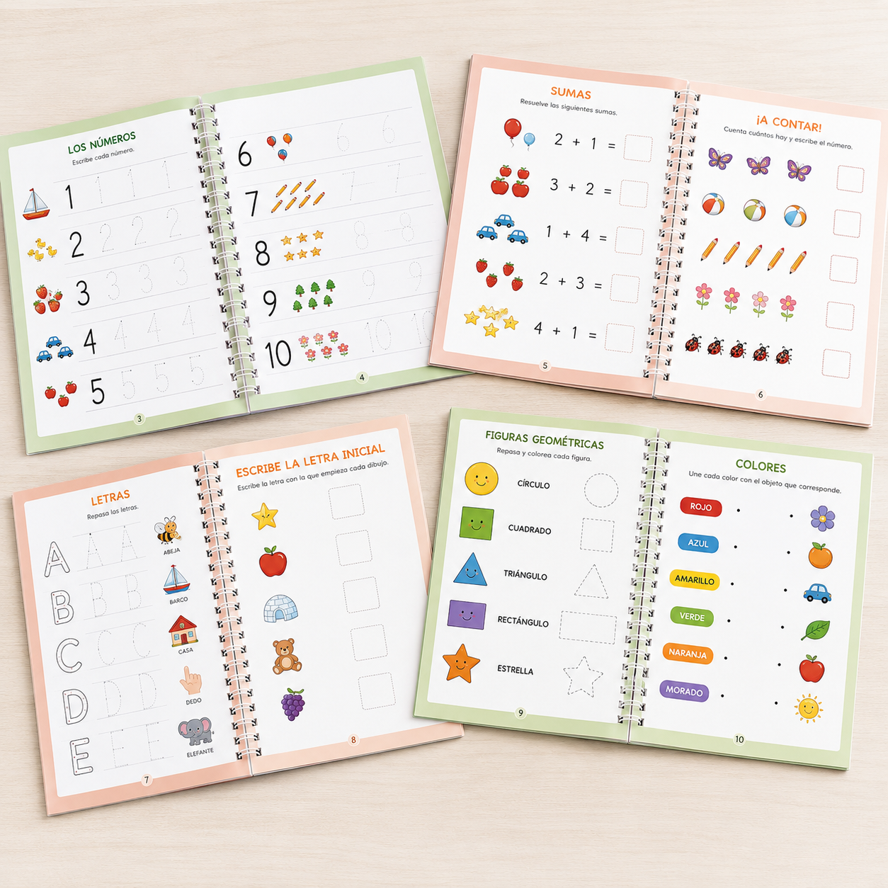 LIBRO DE CALIGRAFIA Montessori SET X4 UNIDADES