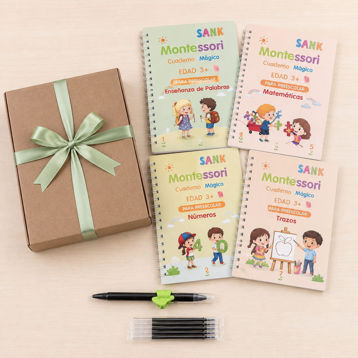 LIBRO DE CALIGRAFIA Montessori SET X4 UNIDADES