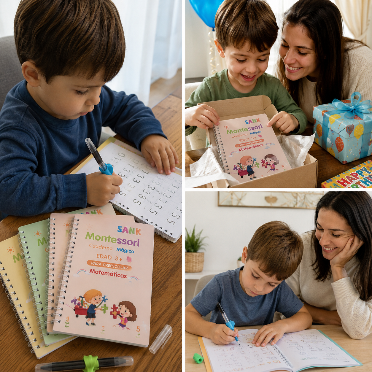 LIBRO DE CALIGRAFIA Montessori SET X4 UNIDADES