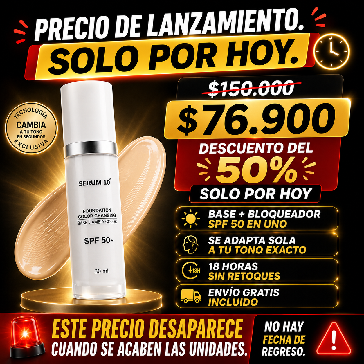 La BASE CAMALEÓN que se ADAPTA a TU PIEL