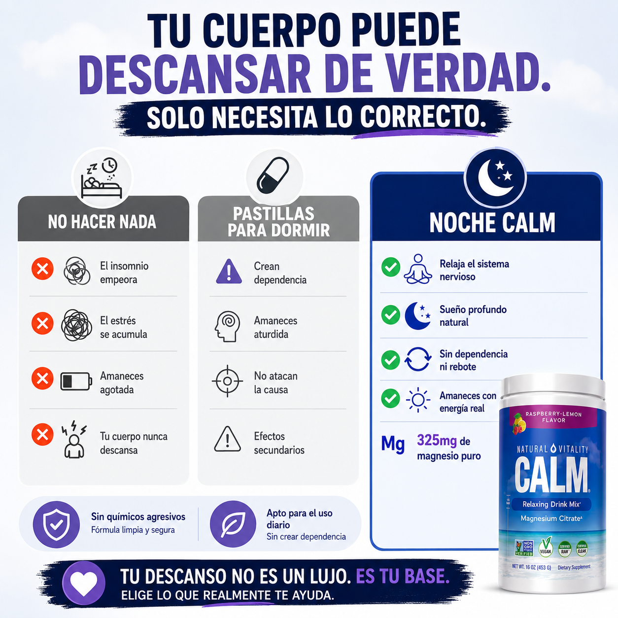 Natural Calm : la solución que apaga tu mente cuando tú no puedes