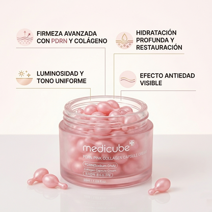 PDRN PINK: ADN de Salmón, Cápsulas de Colágeno y Niacinamida 5%